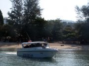 Dive & Relax Speedboat departing Lanta in the morning